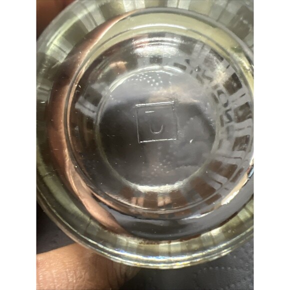 Vintage Glass Onion Condiment Container, Small 3” X 3” w/ Gold Stripes Houseware - Picture 7 of 9